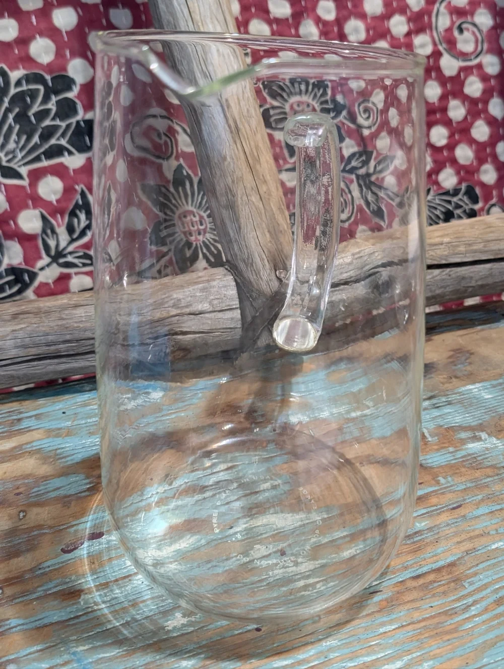 Pyrex Glass Pitcher W Handle - Picture 2 of 9